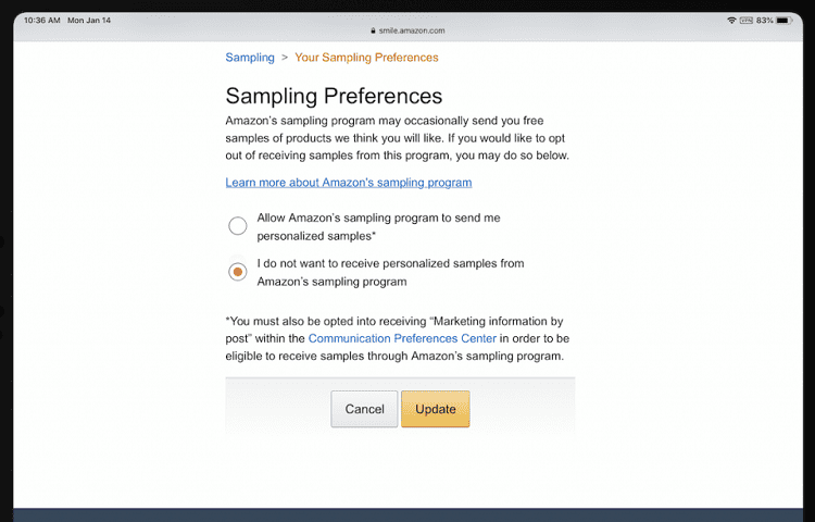 requesting samples